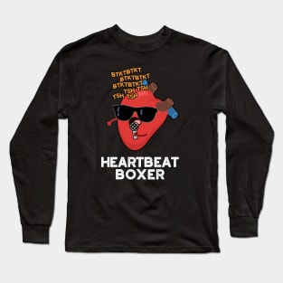 Heartbeat Boxer Cute Music Heart Pun Long Sleeve T-Shirt